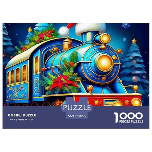 Dampfzug Puzzle 1000-teilige Schwer Puzzle Spielzeug Lernspiel Impossible Herausforderung Spielzeug Für Erwachsene Und Kinder Ab 14 Jahren 70x50cm/1000pcs von OWBASKPOZ