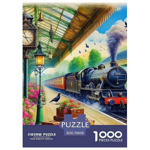 Dampfzug Puzzles 1000 Teile Schwer Puzzle Spielzeug Pädagogisches Spiel Impossible Herausforderungsspielzeug Für Erwachsene Und Kinder in Bewährter 70x50cm/1000pcs Dampfzug Puzzles 1000 Teile Schwer Puzzle Spielzeug Pädagogisches Spiel Impossible Herausforderungsspielzeug Für Erwachsene Und Kinder in Bewährter 70x50cm/1000pcs von OWBASKPOZ
