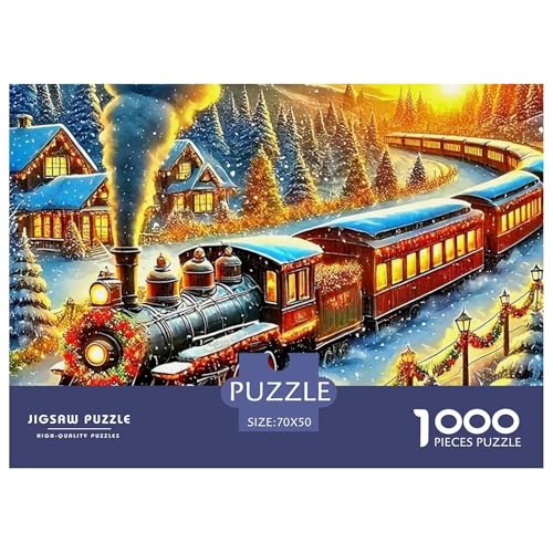 Dampfzug Puzzles 1000 Teile Schwer Puzzle Spielzeug Pädagogisches Spiel Impossible Herausforderungsspielzeug Für Erwachsene Und Kinder in Bewährter 70x50cm/1000pcs von OWBASKPOZ