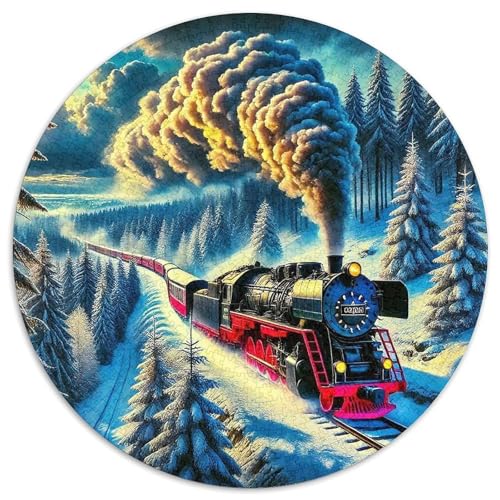 Dampfzug1000 Teile Für Erwachsene Und Kinder Puzzle Jigsaw Lernspiel Herausforderungsspielzeug1000pcs (67.5x67.5cm) von OWBASKPOZ