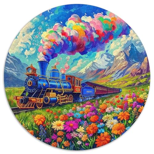 Dampfzug1000 Teilen Puzzles FürErwachseneKinder AbGeschenk, HobbyPuzzle1000pcs (67.5x67.5cm) von OWBASKPOZ