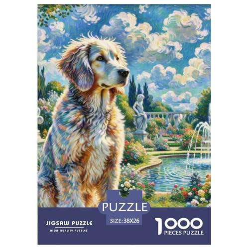 Der Labrador Retriever Puzzle 1000 Teile Schwer Puzzle Spielzeug Lernspiel Impossible Haustierhund Herausforderung Spielzeug Für Erwachsene Kinder 38x26cm/1000pcs von OWBASKPOZ
