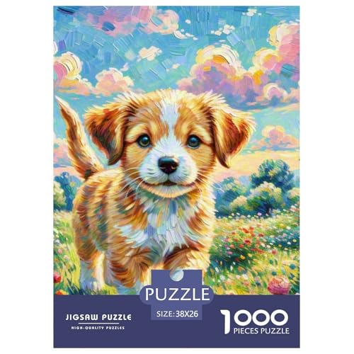 Der Labrador Retriever Puzzle 1000 Teile Schwer Puzzle Spielzeug Lernspiel Impossible Haustierhund Herausforderungsspielzeug Für Erwachsene Und Kinder Ab 14 Jahren 38x26cm/1000pcs von OWBASKPOZ