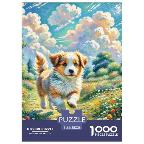 Der Labrador Retriever Puzzle 1000-teilige Schwer Puzzle Spielzeug Lernspiel Impossible Haustierhund Herausforderungsspielzeug Für Erwachsene Kinder 38x26cm/1000pcs von OWBASKPOZ