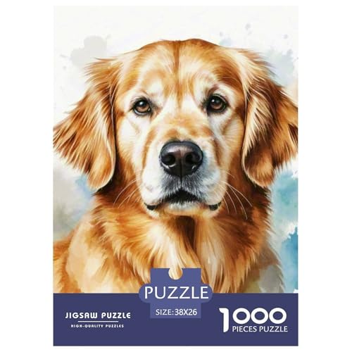 Der Labrador Retriever Puzzle 1000-teilige Schwer Puzzle Spielzeug Pädagogisches Spiel Impossible Haustierhund Herausforderung Spielzeug Für Erwachsene Kinder 38x26cm/1000pcs von OWBASKPOZ