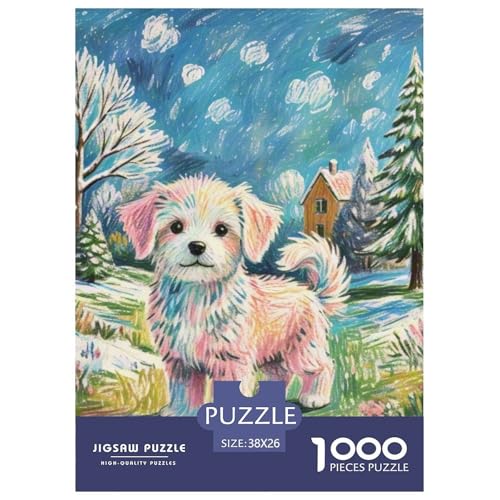 Der Labrador Retriever Puzzles 1000 Teile Schwer Puzzle Spielzeug Pädagogisches Spiel Impossible Haustierhund Herausforderungsspielzeug Für Erwachsene Kinder 38x26cm/1000pcs von OWBASKPOZ
