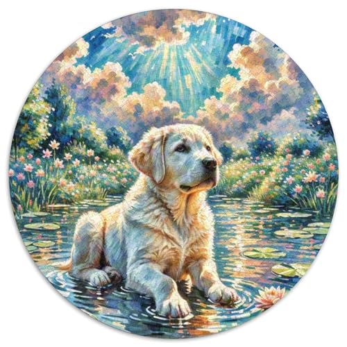 Der Labrador Retriever1000 TeilePuzzle - HaustierhundRundesPuzzleg FürErwachsene Und Kinder Ab1000pcs (67.5x67.5cm) von OWBASKPOZ