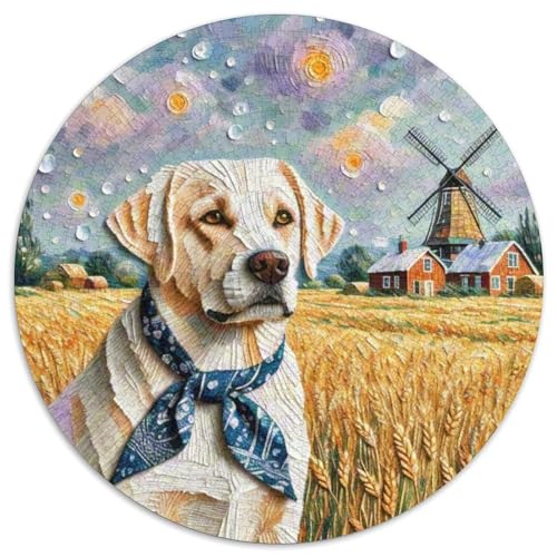 Der Labrador Retriever1000 TeilePuzzle - HaustierhundRundesPuzzleg FürErwachsene Und Kinder Ab1000pcs (67.5x67.5cm) von OWBASKPOZ