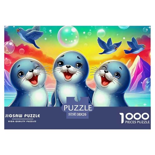 Dichtung Puzzle 1000-teilige Schwer Puzzle Spielzeug Lernspiel Impossible Herausforderung Spielzeug Für Erwachsene Und Kinder Ab 12 Jahren 38x26cm/1000pcs von OWBASKPOZ