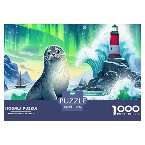 Dichtung Puzzle 1000-teilige Schwer Puzzle Spielzeug Pädagogisches Spiel Impossible Herausforderungsspielzeug Für Erwachsene Kinder 38x26cm/1000pcs von OWBASKPOZ