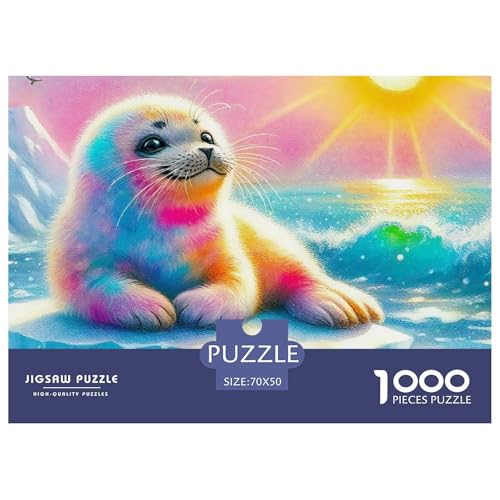 Dichtung Puzzle 1000-teilige Schwer Puzzle Spielzeug Pädagogisches Spiel Impossible Herausforderungsspielzeug Für Erwachsene Kinder 70x50cm/1000pcs von OWBASKPOZ