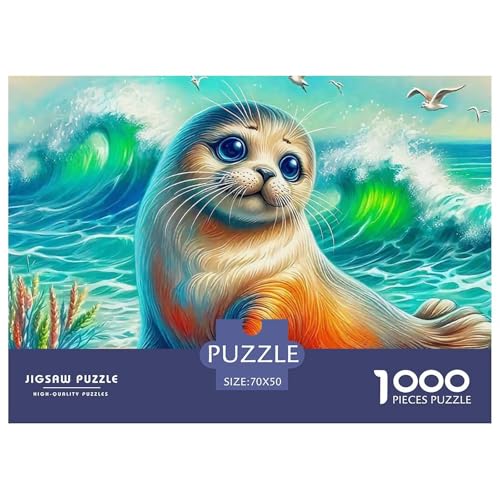 Dichtung Puzzle 1000-teilige Schwer Puzzle Spielzeug Pädagogisches Spiel Impossible Herausforderungsspielzeug Für Erwachsene Und Kinder in Bewährter 70x50cm/1000pcs von OWBASKPOZ
