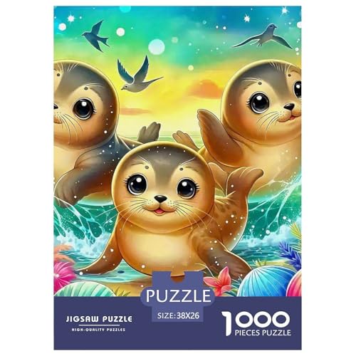 Dichtung Puzzles 1000 Teile Schwer Puzzle Spielzeug Lernspiel Impossible Herausforderungsspielzeug Für Erwachsene Und Kinder in Bewährter 38x26cm/1000pcs von OWBASKPOZ
