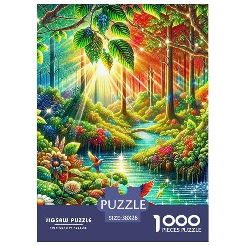 Dschungel Puzzles 1000 Teile Schwer Puzzle Spielzeug Lernspiel Impossible Herausforderungsspielzeug Für Erwachsene Und Kinder Ab 14 Jahren 38x26cm/1000pcs von OWBASKPOZ
