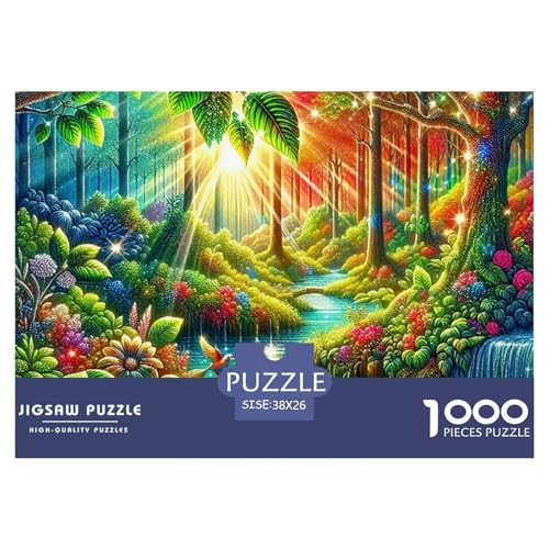 Dschungel Puzzles 1000 Teile Schwer Puzzle Spielzeug Pädagogisches Spiel Impossible Herausforderungsspielzeug Für Erwachsene Kinder 38x26cm/1000pcs von OWBASKPOZ