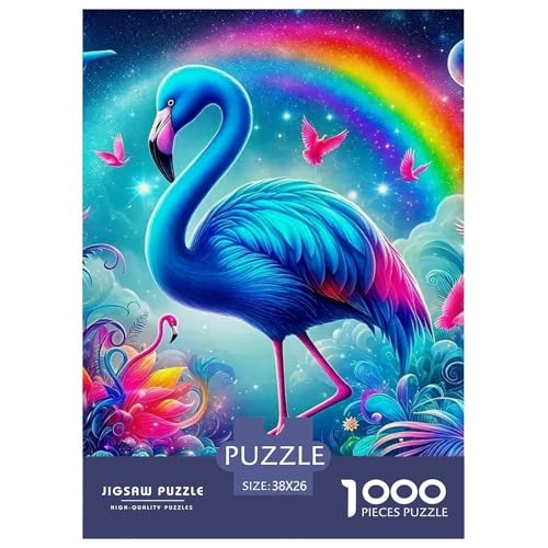 Flamingo Puzzle 1000 Teile Schwer Puzzle Spielzeug Lernspiel Impossible Herausforderungsspielzeug Für Erwachsene Und Kinder in Bewährter 38x26cm/1000pcs von OWBASKPOZ