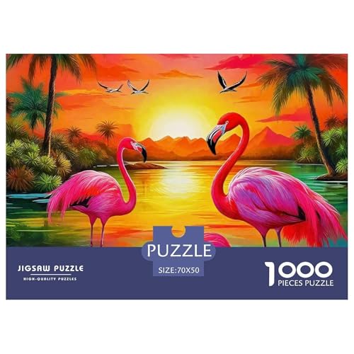 Flamingo Puzzle 1000 Teile Schwer Puzzle Spielzeug Lernspiel Impossible Herausforderungsspielzeug Für Erwachsene Und Kinder in Bewährter 70x50cm/1000pcs Flamingo Puzzle 1000 Teile Schwer Puzzle Spielzeug Lernspiel Impossible Herausforderungsspielzeug Für Erwachsene Und Kinder in Bewährter 70x50cm/1000pcs von OWBASKPOZ