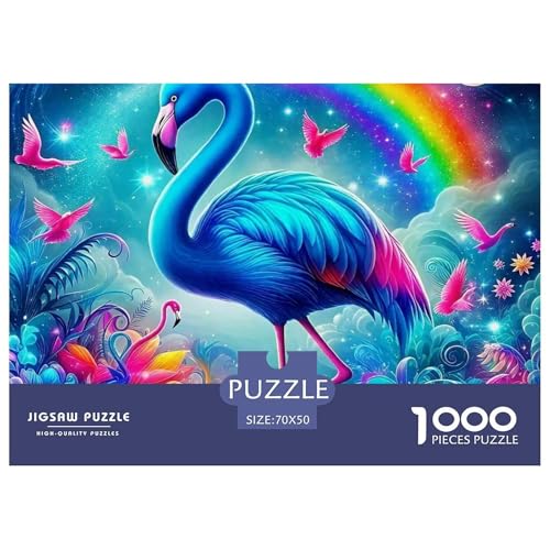 Flamingo Puzzle 1000 Teile Schwer Puzzle Spielzeug Pädagogisches Spiel Impossible Herausforderung Spielzeug Für Erwachsene Und Kinder in Bewährter 70x50cm/1000pcs von OWBASKPOZ