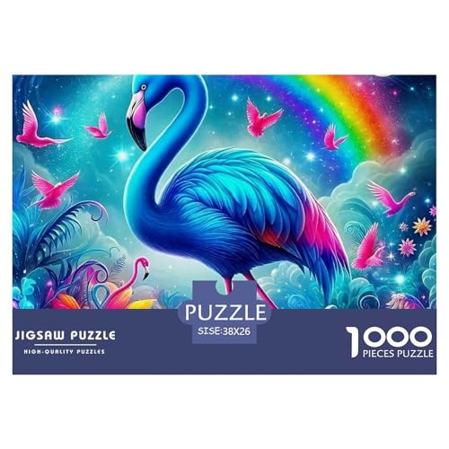 Flamingo Puzzle 1000-teilige Schwer Puzzle Spielzeug Lernspiel Impossible Herausforderung Spielzeug Für Erwachsene Und Kinder Ab 12 Jahren 38x26cm/1000pcs von OWBASKPOZ
