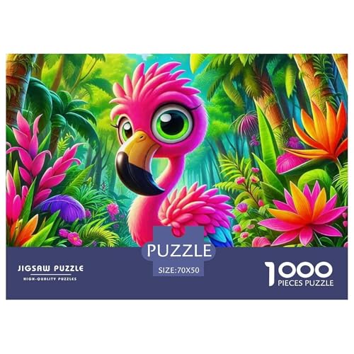 Flamingo Puzzle 1000-teilige Schwer Puzzle Spielzeug Lernspiel Impossible Herausforderung Spielzeug Für Erwachsene Und Kinder Ab 14 Jahren 70x50cm/1000pcs von OWBASKPOZ