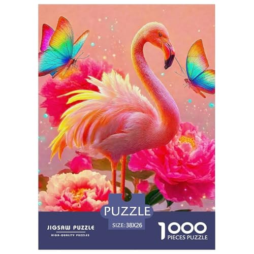 Flamingo Puzzles 1000 Teile Schwer Puzzle Spielzeug Lernspiel Impossible Herausforderung Spielzeug Für Erwachsene Und Kinder Ab 14 Jahren 38x26cm/1000pcs von OWBASKPOZ