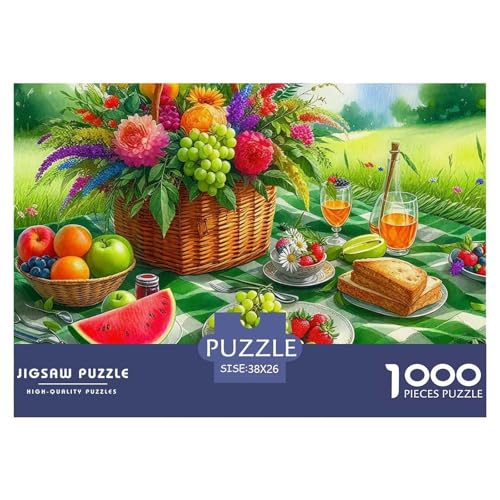 Früchte Puzzle 1000 Teile Schwer Puzzle Spielzeug Lernspiel Impossible Herausforderungsspielzeug Für Erwachsene Kinder 38x26cm/1000pcs von OWBASKPOZ