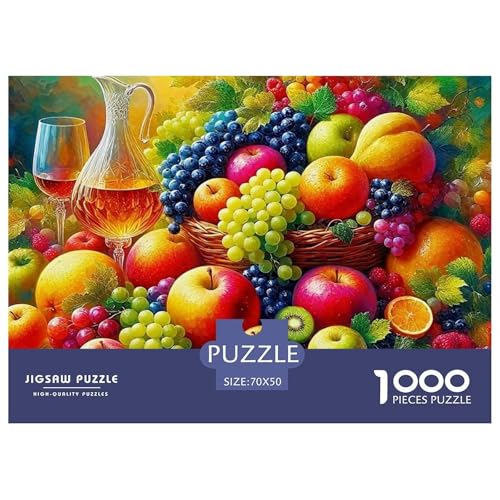 Früchte Puzzle 1000-teilige Schwer Puzzle Spielzeug Pädagogisches Spiel Impossible Herausforderungsspielzeug Für Erwachsene Und Kinder Ab 12 Jahren 70x50cm/1000pcs von OWBASKPOZ