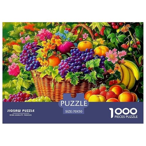 Früchte Puzzles 1000 Teile Schwer Puzzle Spielzeug Pädagogisches Spiel Impossible Herausforderungsspielzeug Für Erwachsene Und Kinder in Bewährter 70x50cm/1000pcs von OWBASKPOZ