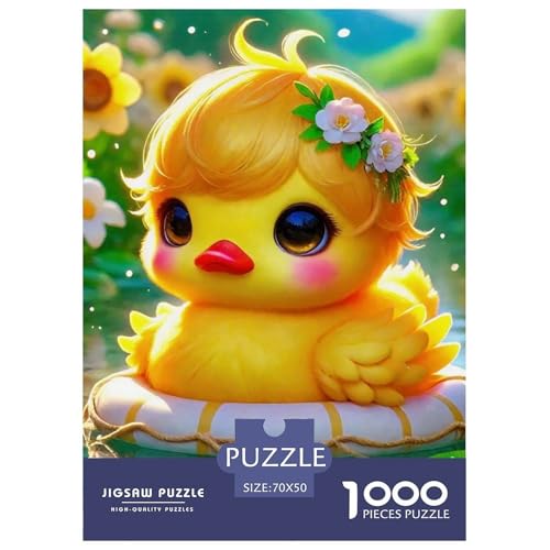 Gelbe Ente Puzzles 1000 Teile Schwer Puzzle Spielzeug Lernspiel Impossible Herausforderungsspielzeug Für Erwachsene Kinder 70x50cm/1000pcs von OWBASKPOZ