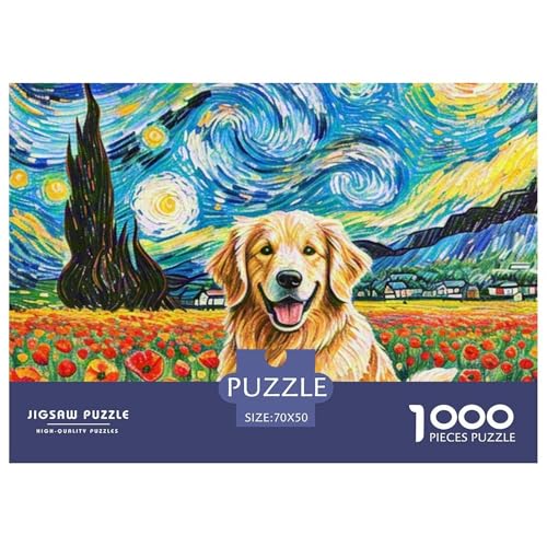 Goldener Retriever Puzzle 1000 Teile Schwer Puzzle Spielzeug Lernspiel Impossible Haustierhund Herausforderung Spielzeug Für Erwachsene Kinder 70x50cm/1000pcs Goldener Retriever Puzzle 1000 Teile Schwer Puzzle Spielzeug Lernspiel Impossible Haustierhund Herausforderung Spielzeug Für Erwachsene Kinder 70x50cm/1000pcs von OWBASKPOZ