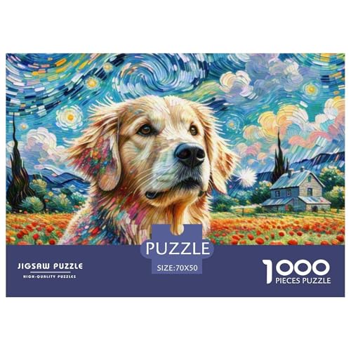 Goldener Retriever Puzzle 1000 Teile Schwer Puzzle Spielzeug Pädagogisches Spiel Impossible Haustierhund Herausforderung Spielzeug Für Erwachsene Kinder 70x50cm/1000pcs Goldener Retriever Puzzle 1000 Teile Schwer Puzzle Spielzeug Pädagogisches Spiel Impossible Haustierhund Herausforderung Spielzeug Für Erwachsene Kinder 70x50cm/1000pcs von OWBASKPOZ