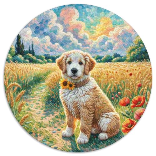 Goldener Retriever1000 Teile Puzzle Für Erwachsene Und Kinder Jigsaw HaustierhundLernspiel Herausforderungsspielzeug1000pcs (67.5x67.5cm) von OWBASKPOZ