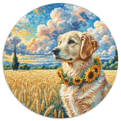 Goldener RetrieverJigsaw 1000 Teile Für Erwachsene Und Kinder, Puzzle 1000 Teile Puzzles HaustierhundGameGeschenk,1000pcs (67.5x67.5cm) von OWBASKPOZ