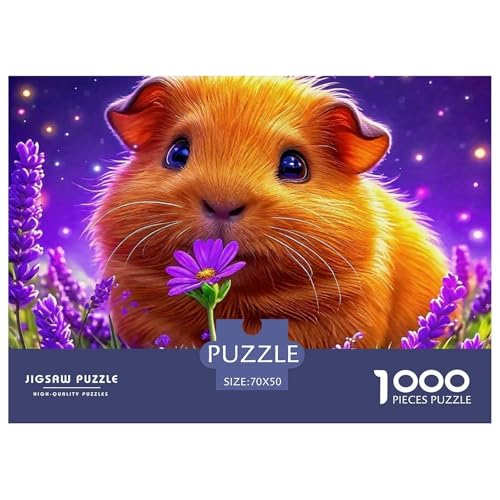 Guineeschwein Puzzle 1000 Teile Schwer Puzzle Spielzeug Pädagogisches Spiel Impossible Herausforderungsspielzeug Für Erwachsene Kinder 70x50cm/1000pcs von OWBASKPOZ