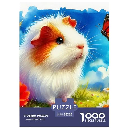 Guineeschwein Puzzle 1000 Teile Schwer Puzzle Spielzeug Pädagogisches Spiel Impossible Herausforderungsspielzeug Für Erwachsene Und Kinder Ab 14 Jahren 38x26cm/1000pcs von OWBASKPOZ