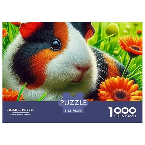 Guineeschwein Puzzles 1000 Teile Schwer Puzzle Spielzeug Lernspiel Impossible Herausforderungsspielzeug Für Erwachsene Kinder 70x50cm/1000pcs von OWBASKPOZ
