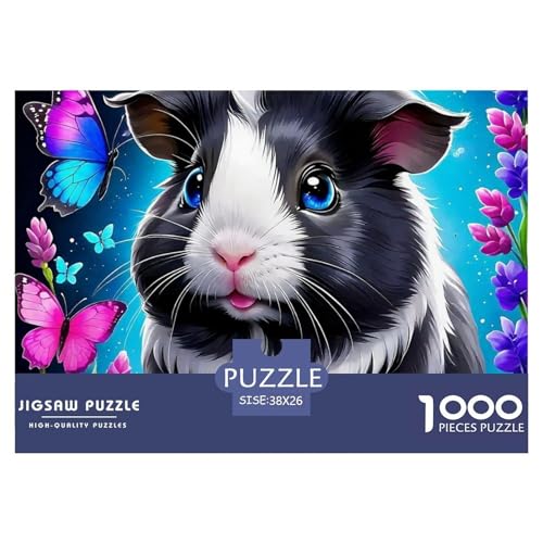 Guineeschwein Puzzles 1000 Teile Schwer Puzzle Spielzeug Pädagogisches Spiel Impossible Herausforderungsspielzeug Für Erwachsene Kinder 38x26cm/1000pcs von OWBASKPOZ
