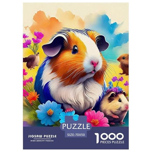 Guineeschwein Puzzles 1000 Teile Schwer Puzzle Spielzeug Pädagogisches Spiel Impossible Herausforderungsspielzeug Für Erwachsene Kinder 70x50cm/1000pcs von OWBASKPOZ