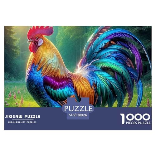 Hahn Puzzle 1000 Teile Schwer Puzzle Spielzeug Lernspiel Impossible Herausforderung Spielzeug Für Erwachsene Und Kinder Ab 14 Jahren 38x26cm/1000pcs von OWBASKPOZ
