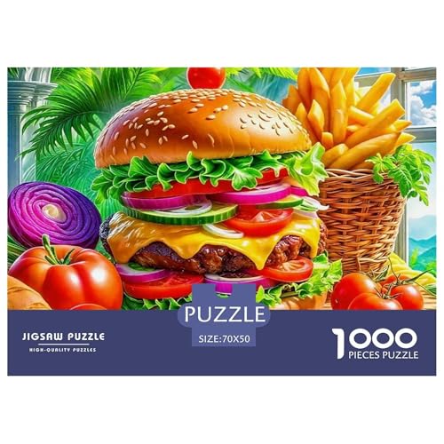 Hamburger Puzzles 1000 Teile Schwer Puzzle Spielzeug Pädagogisches Spiel Impossible Herausforderungsspielzeug Für Erwachsene Kinder 70x50cm/1000pcs von OWBASKPOZ
