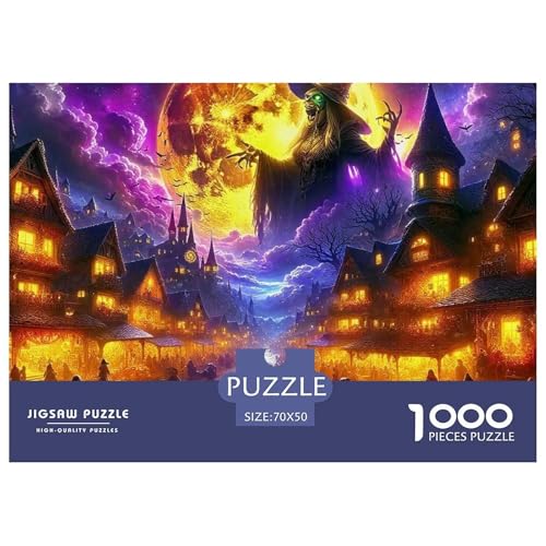 Hexe Puzzle 1000 Teile Schwer Puzzle Spielzeug Pädagogisches Spiel Impossible Herausforderungsspielzeug Für Erwachsene Kinder 70x50cm/1000pcs von OWBASKPOZ
