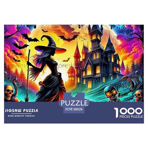 Hexe Puzzle 1000 Teile Schwer Puzzle Spielzeug Pädagogisches Spiel Impossible Herausforderungsspielzeug Für Erwachsene Und Kinder in Bewährter 38x26cm/1000pcs Hexe Puzzle 1000 Teile Schwer Puzzle Spielzeug Pädagogisches Spiel Impossible Herausforderungsspielzeug Für Erwachsene Und Kinder in Bewährter 38x26cm/1000pcs von OWBASKPOZ
