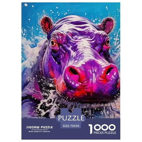 Hippopotamus Puzzle 1000 Teile Schwer Puzzle Spielzeug Lernspiel Impossible Herausforderungsspielzeug Für Erwachsene Und Kinder Ab 12 Jahren 70x50cm/1000pcs Hippopotamus Puzzle 1000 Teile Schwer Puzzle Spielzeug Lernspiel Impossible Herausforderungsspielzeug Für Erwachsene Und Kinder Ab 12 Jahren 70x50cm/1000pcs von OWBASKPOZ