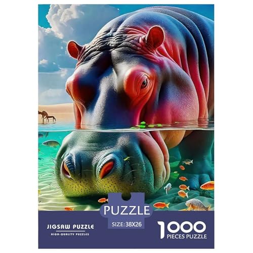 Hippopotamus Puzzle 1000 Teile Schwer Puzzle Spielzeug Pädagogisches Spiel Impossible Herausforderung Spielzeug Für Erwachsene Kinder 38x26cm/1000pcs Hippopotamus Puzzle 1000 Teile Schwer Puzzle Spielzeug Pädagogisches Spiel Impossible Herausforderung Spielzeug Für Erwachsene Kinder 38x26cm/1000pcs von OWBASKPOZ