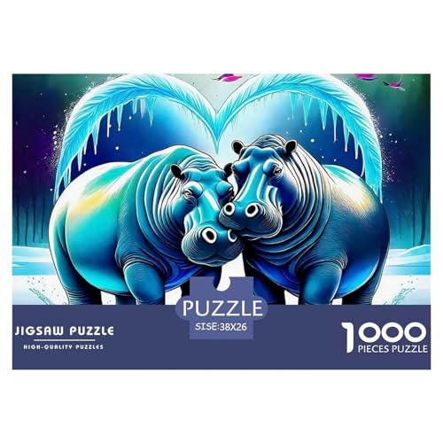 Hippopotamus Puzzle 1000-teilige Schwer Puzzle Spielzeug Lernspiel Impossible Herausforderung Spielzeug Für Erwachsene Kinder 38x26cm/1000pcs Hippopotamus Puzzle 1000-teilige Schwer Puzzle Spielzeug Lernspiel Impossible Herausforderung Spielzeug Für Erwachsene Kinder 38x26cm/1000pcs von OWBASKPOZ