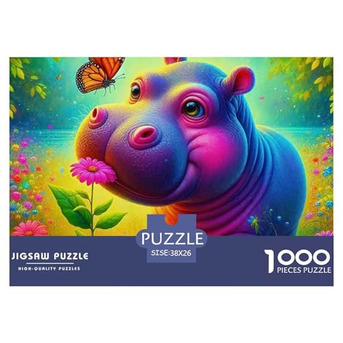 Hippopotamus Puzzle 1000-teilige Schwer Puzzle Spielzeug Lernspiel Impossible Herausforderung Spielzeug Für Erwachsene Und Kinder Ab 14 Jahren 38x26cm/1000pcs Hippopotamus Puzzle 1000-teilige Schwer Puzzle Spielzeug Lernspiel Impossible Herausforderung Spielzeug Für Erwachsene Und Kinder Ab 14 Jahren 38x26cm/1000pcs von OWBASKPOZ