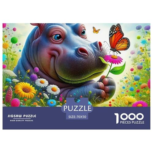 Hippopotamus Puzzle 1000-teilige Schwer Puzzle Spielzeug Lernspiel Impossible Herausforderung Spielzeug Für Erwachsene Und Kinder in Bewährter 70x50cm/1000pcs Hippopotamus Puzzle 1000-teilige Schwer Puzzle Spielzeug Lernspiel Impossible Herausforderung Spielzeug Für Erwachsene Und Kinder in Bewährter 70x50cm/1000pcs von OWBASKPOZ