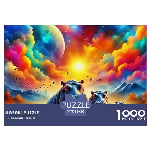 Hippopotamus Puzzle 1000-teilige Schwer Puzzle Spielzeug Pädagogisches Spiel Impossible Herausforderung Spielzeug Für Erwachsene Kinder 38x26cm/1000pcs Hippopotamus Puzzle 1000-teilige Schwer Puzzle Spielzeug Pädagogisches Spiel Impossible Herausforderung Spielzeug Für Erwachsene Kinder 38x26cm/1000pcs von OWBASKPOZ