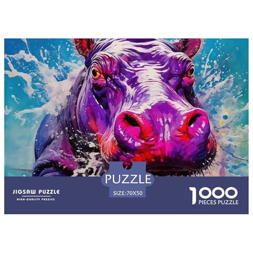 Hippopotamus Puzzles 1000 Teile Schwer Puzzle Spielzeug Lernspiel Impossible Herausforderung Spielzeug Für Erwachsene Und Kinder Ab 12 Jahren 70x50cm/1000pcs Hippopotamus Puzzles 1000 Teile Schwer Puzzle Spielzeug Lernspiel Impossible Herausforderung Spielzeug Für Erwachsene Und Kinder Ab 12 Jahren 70x50cm/1000pcs von OWBASKPOZ