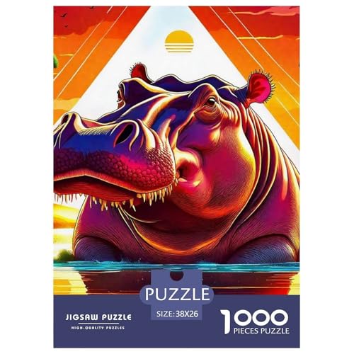 Hippopotamus Puzzles 1000 Teile Schwer Puzzle Spielzeug Lernspiel Impossible Herausforderung Spielzeug Für Erwachsene Und Kinder Ab 14 Jahren 38x26cm/1000pcs Hippopotamus Puzzles 1000 Teile Schwer Puzzle Spielzeug Lernspiel Impossible Herausforderung Spielzeug Für Erwachsene Und Kinder Ab 14 Jahren 38x26cm/1000pcs von OWBASKPOZ